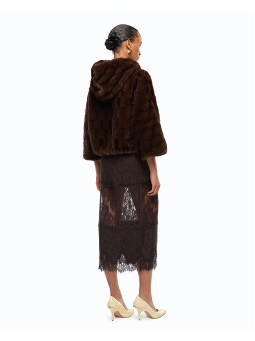 Giacca blouson effetto pelliccia con cappuccio PINKO | 107054A3C5/M11